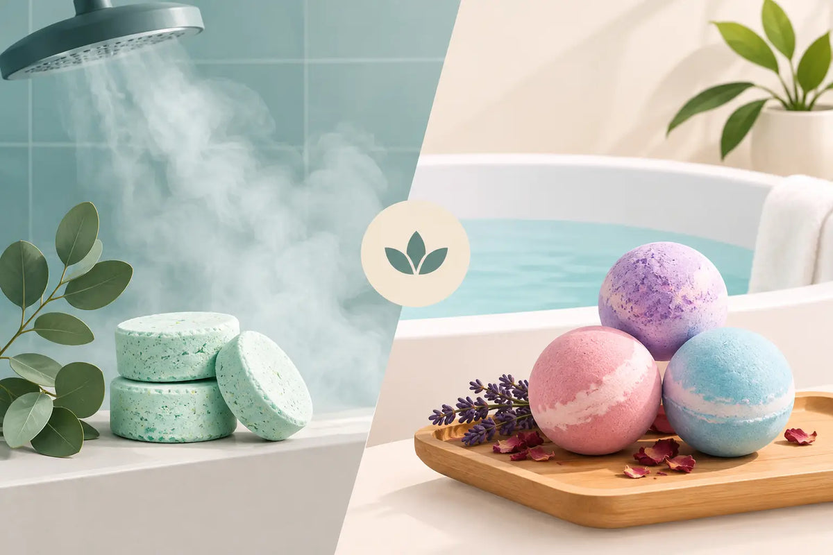 Shower Steamers vs Bath Bombs for Your Ritual