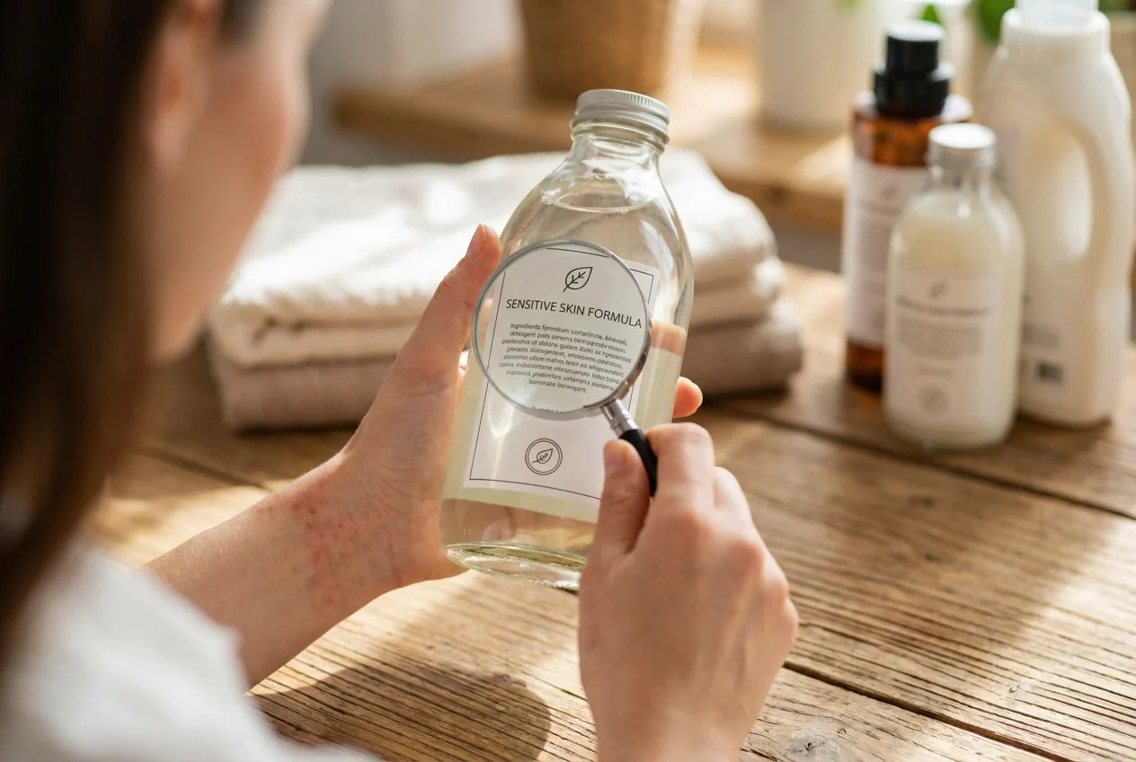 Professional header image for list-based article: What to Look for in Hypoallergenic Laundry Detergent (And...