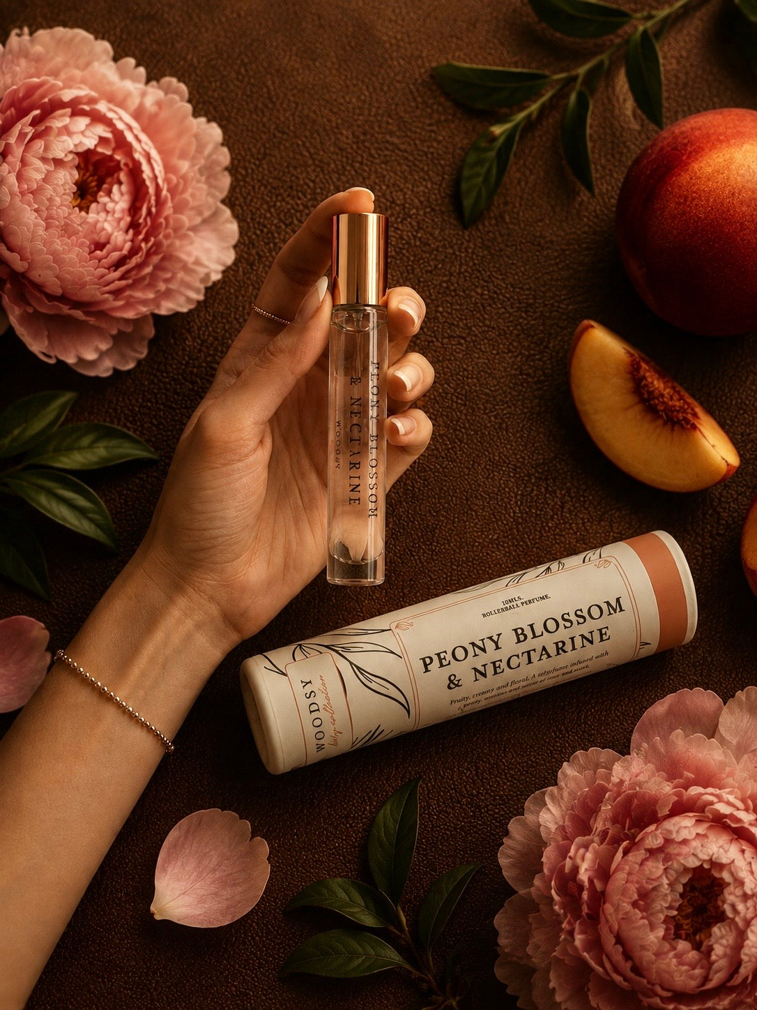 Peony Blossom & Nectarine Roll-On Perfume – Phthalate-Free, 10ml