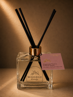 Cashmere Vanilla & Warm Amber Luxury Reed Diffuser – Gold‑Collared Glass | Premium Long‑Lasting Scent