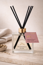 Cashmere Vanilla & Warm Amber Luxury Reed Diffuser – Gold‑Collared Glass | Premium Long‑Lasting Scent