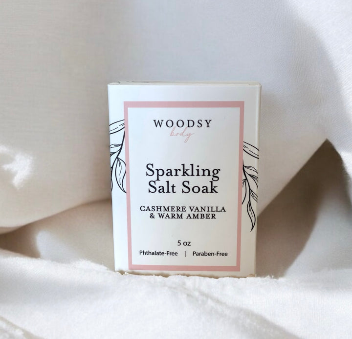 Cashmere Vanilla & Warm Amber Sparkling Salt Soak