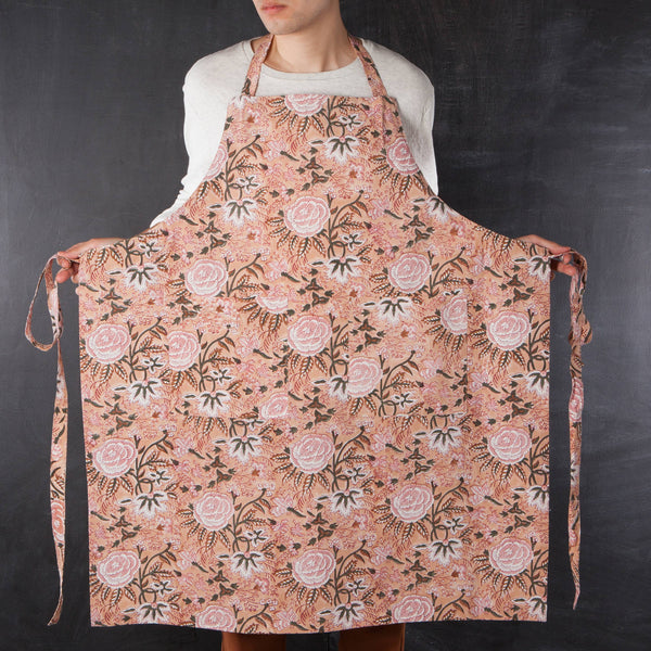 Blossom Block Print Apron