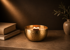 Leather & Bergamot  l  Solid Brass 14oz Soy Candle