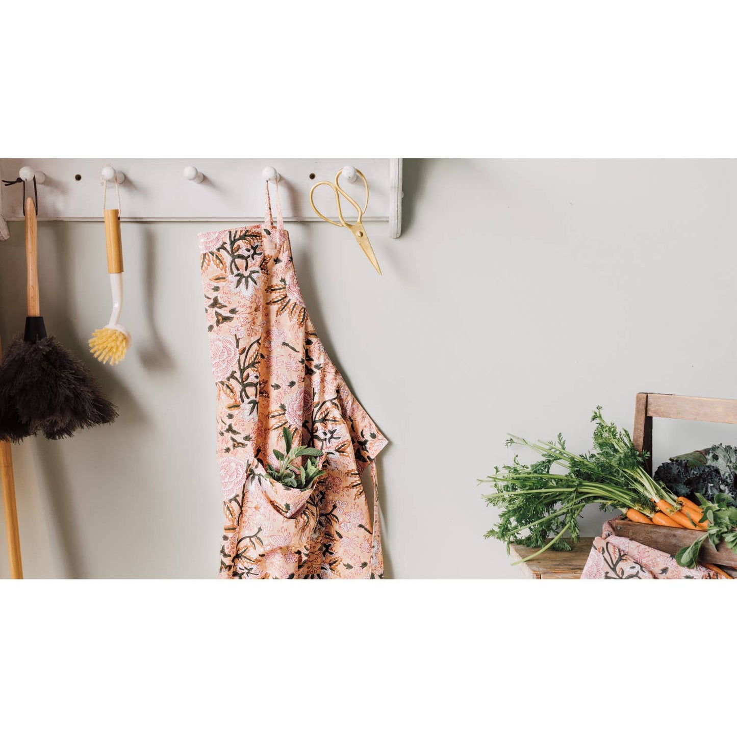 Blossom Block Print Apron