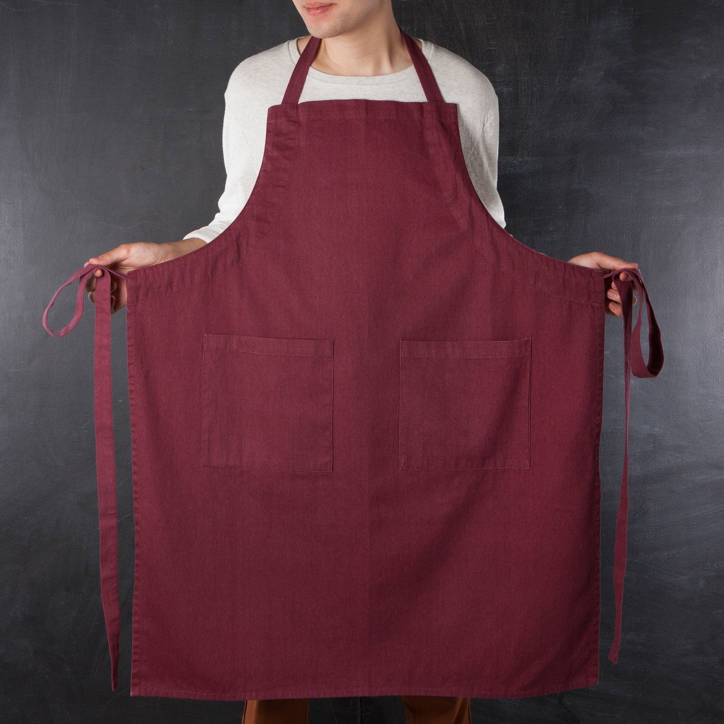 Wine Stonewash Apron