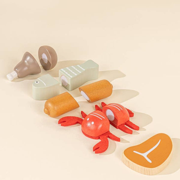 Woodsy Kids - Wooden Meat & Fish Playset