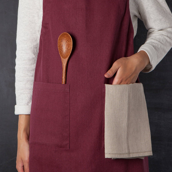 Wine Stonewash Apron