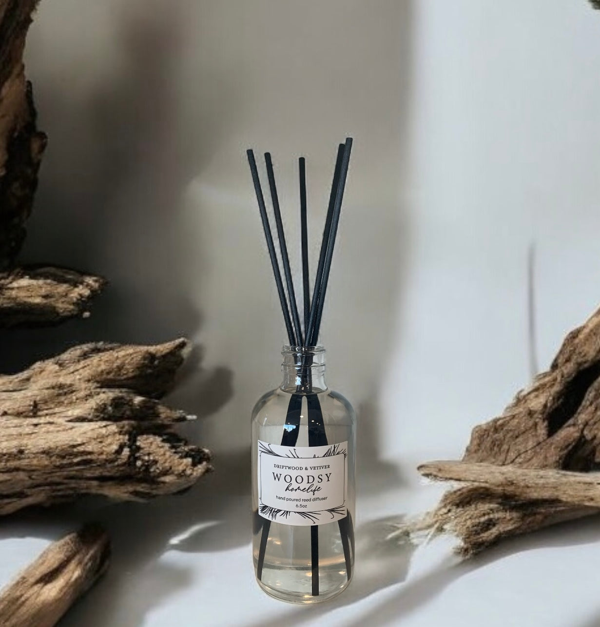 Driftwood & Vetiver Reed Diffuser | Woodsy Home Life