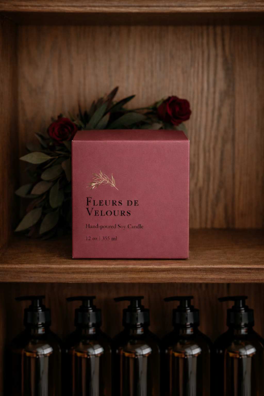 Fleurs De Velours | Gold Lid & Boutique Box 12oz Candle