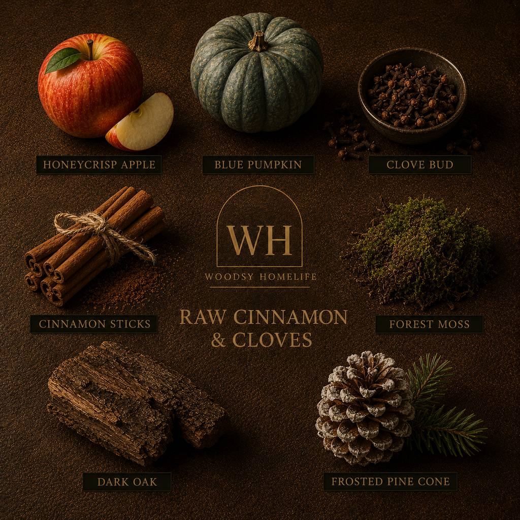 Raw Cinnamon & Cloves  l  Solid Brass 14oz Soy Candle