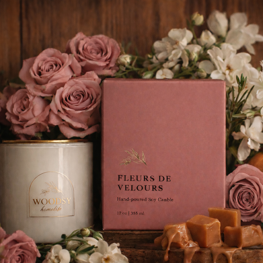 Fleurs De Velours | Gold Lid & Boutique Box 12oz Candle