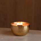 Cashmere Vanilla & Warm Amber  l  Solid Brass 14oz Soy Candle