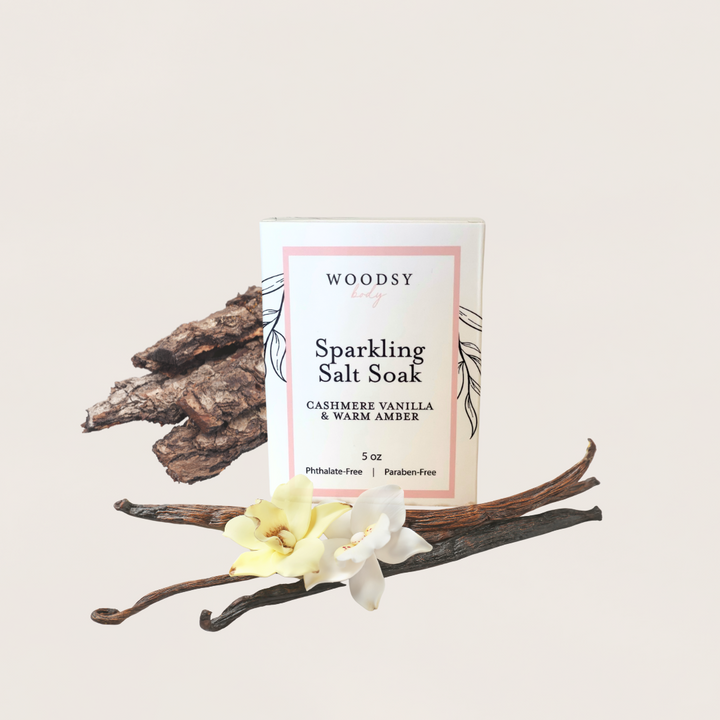 Cashmere Vanilla & Warm Amber Sparkling Salt Soak