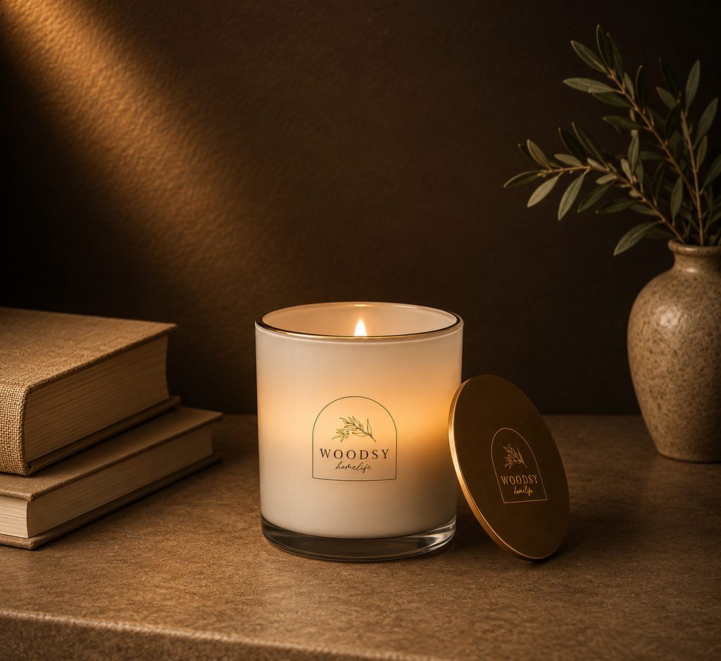 Leather & Bergamot | Gold Lid & Boutique Box 12oz Candle