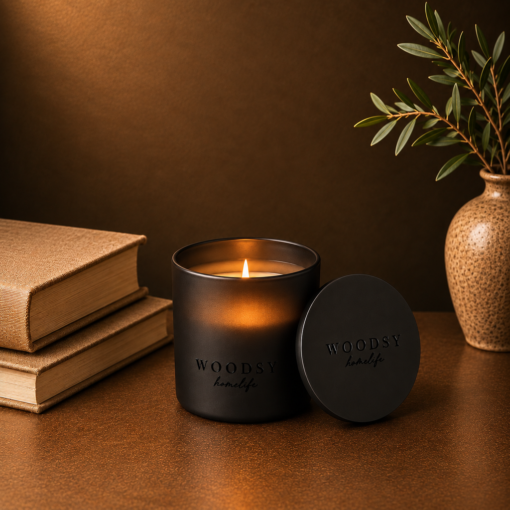Neroli & Cedarwood |Black Lid & Boutique Box 12oz Candle