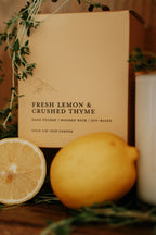 Fresh Lemon & Crushed Thyme/ Gold Lid/12 oz/WoodWick