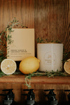 Fresh Lemon & Crushed Thyme/ Gold Lid/12 oz/WoodWick