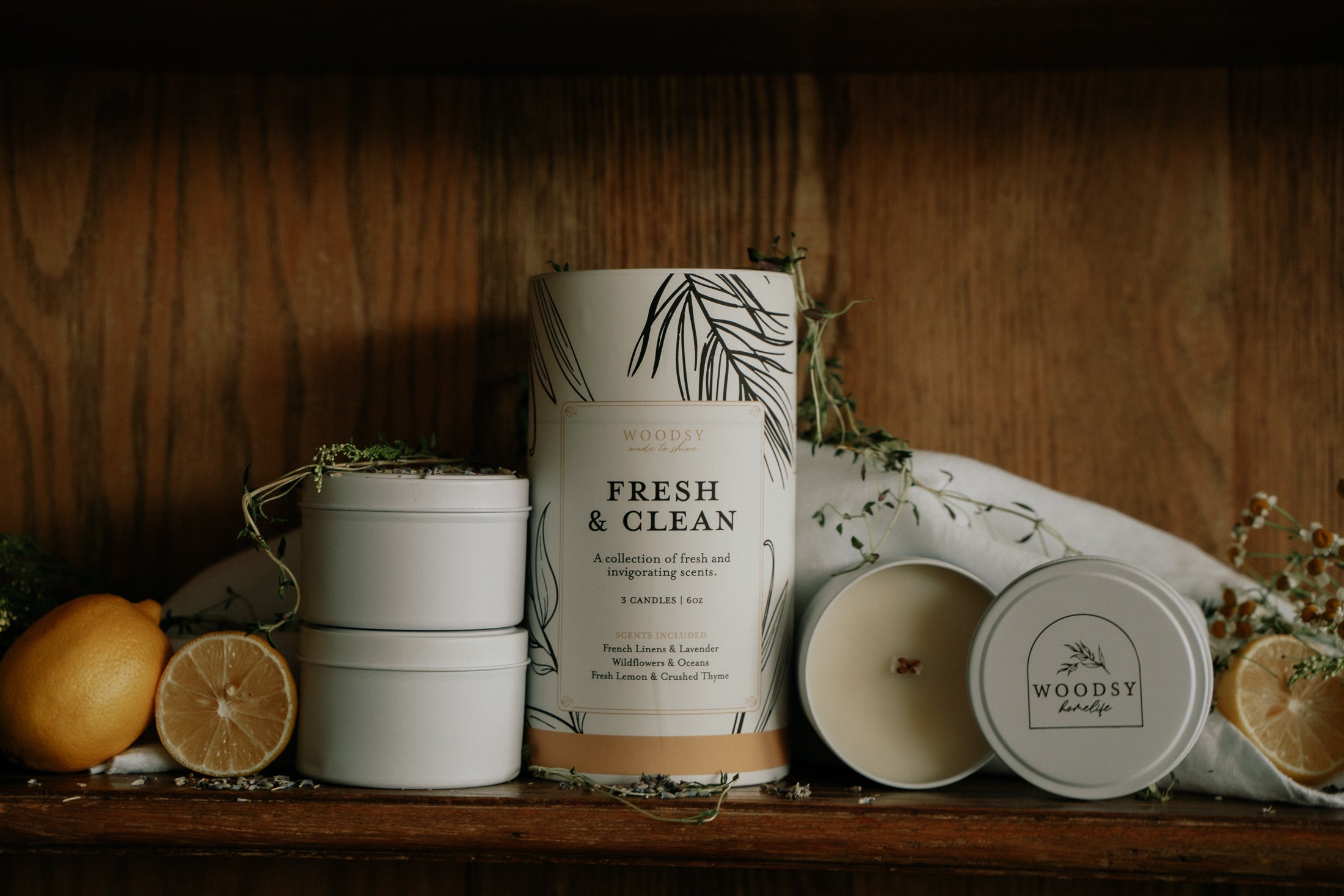 Fresh & Clean - 3 x 6oz Candle Gift Set
