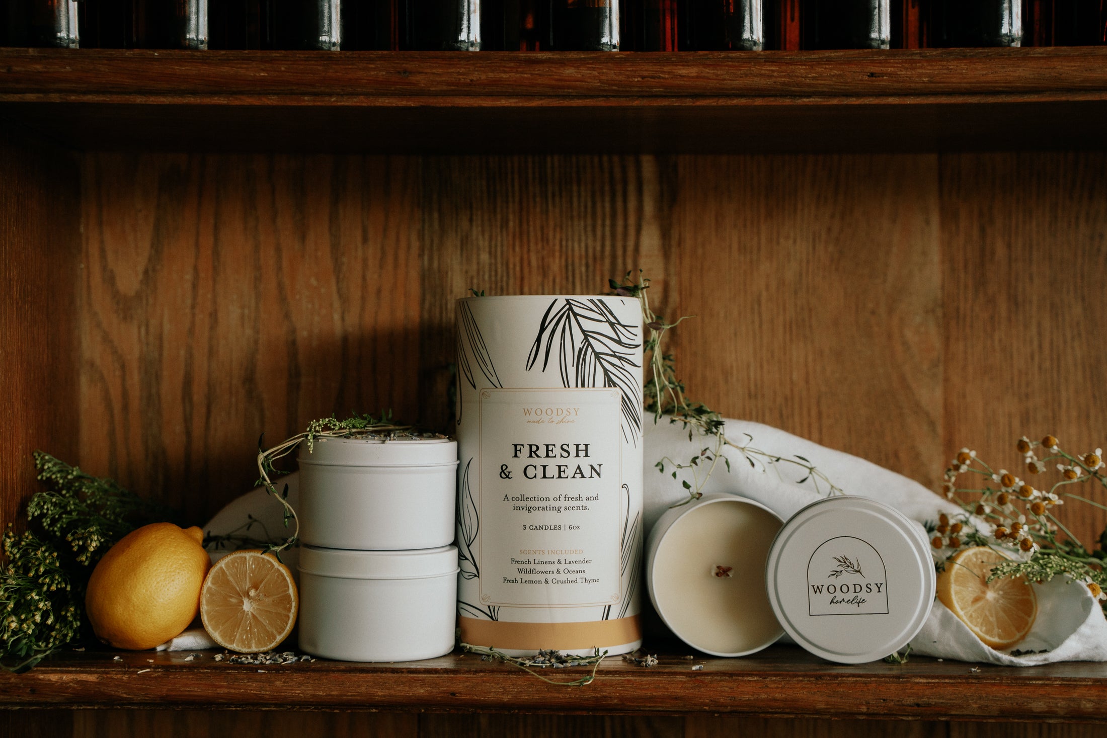 Fresh & Clean - 3 x 6oz Candle Gift Set