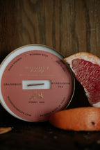 Grapefruit & Cardamom Tea  l  Solid Brass 14oz Soy Candle