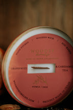 Grapefruit & Cardamom Tea  l  Solid Brass 14oz Soy Candle