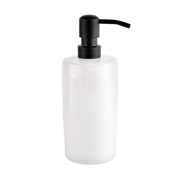 White Stoneware Hand Soap Dispenser 15oz