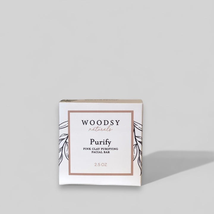 PURIFY Pink Clay Facial Bar - Woodsy Naturals