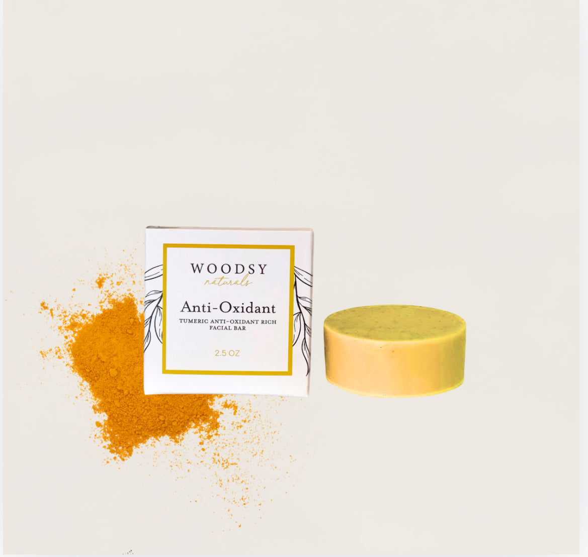 ANTI OXIDANT Tumeric Facial Bar - Woodsy Naturals