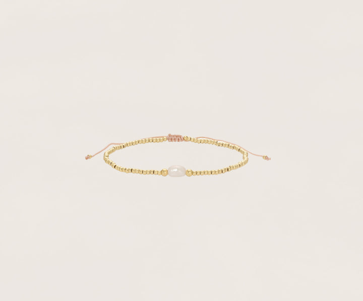 Adjustable Bracelet with Single Pearl