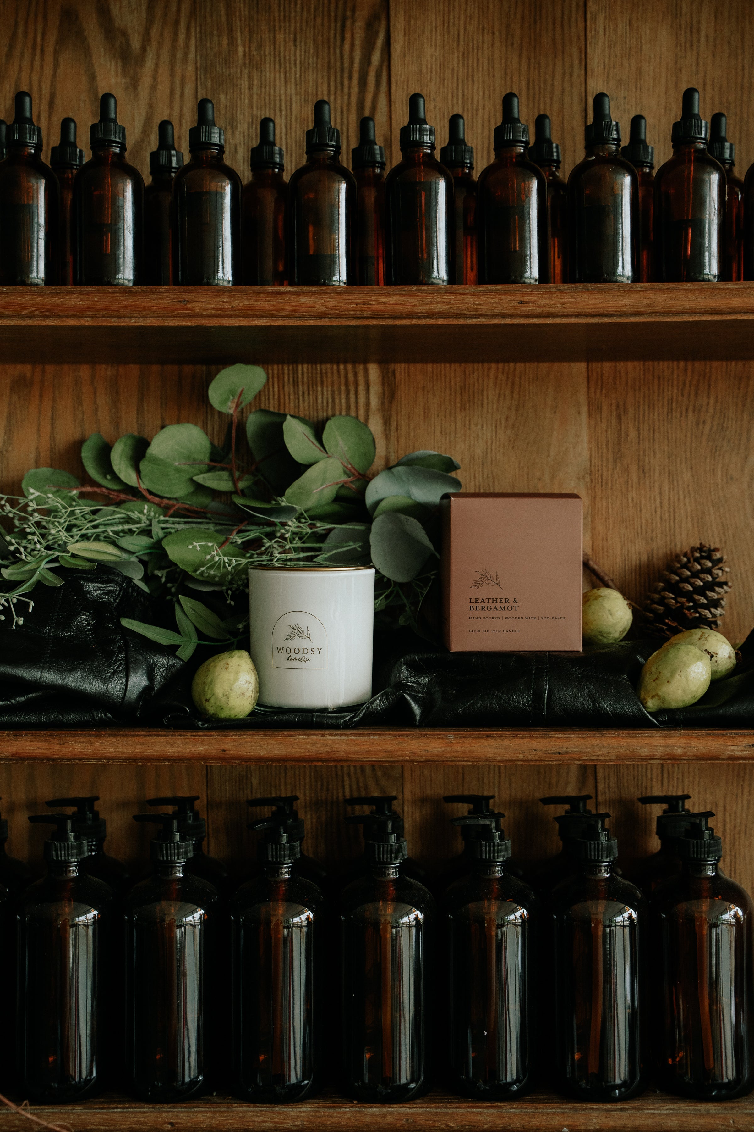 Leather & Bergamot   l Black Lid Boxed Candle