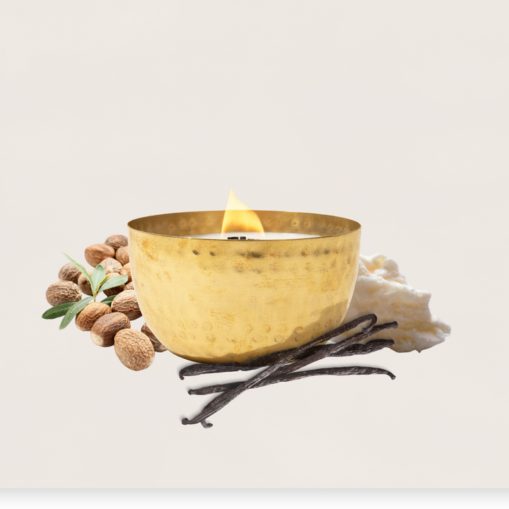 Santal & Shea Butter | 14oz Soy Candle | Wooden Wick