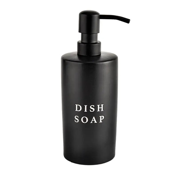 Black Stoneware Dish Soap Dispenser 15oz