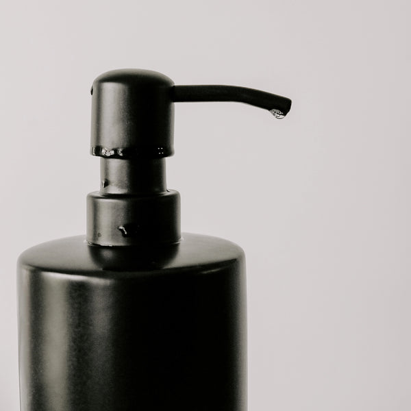 Black Stoneware Hand Soap Dispenser 15oz