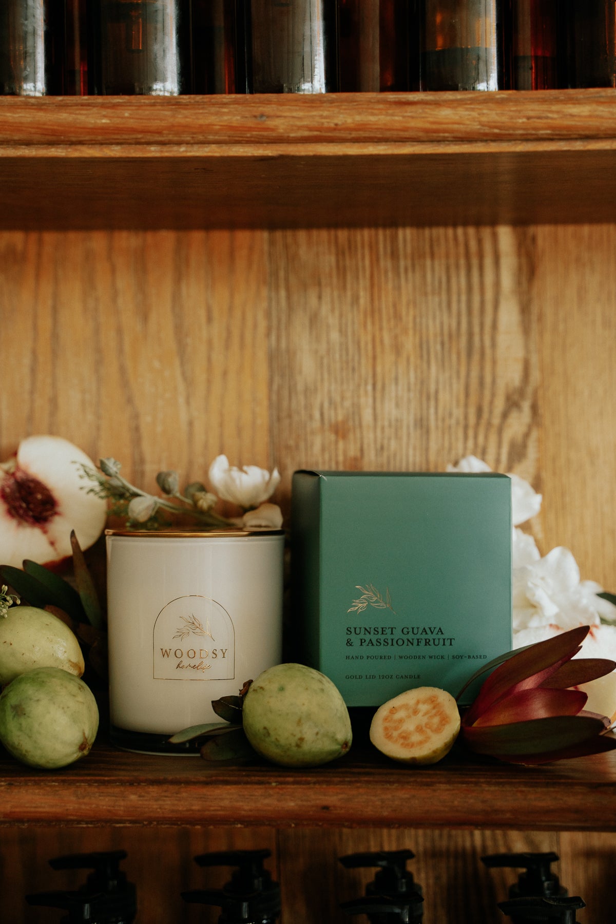 Sunset Guava & Passionfruit l Gold Lid Candle & Boutique Box