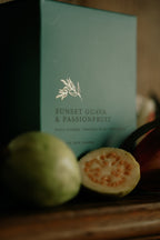Sunset Guava & Passionfruit l Gold Lid Candle & Boutique Box