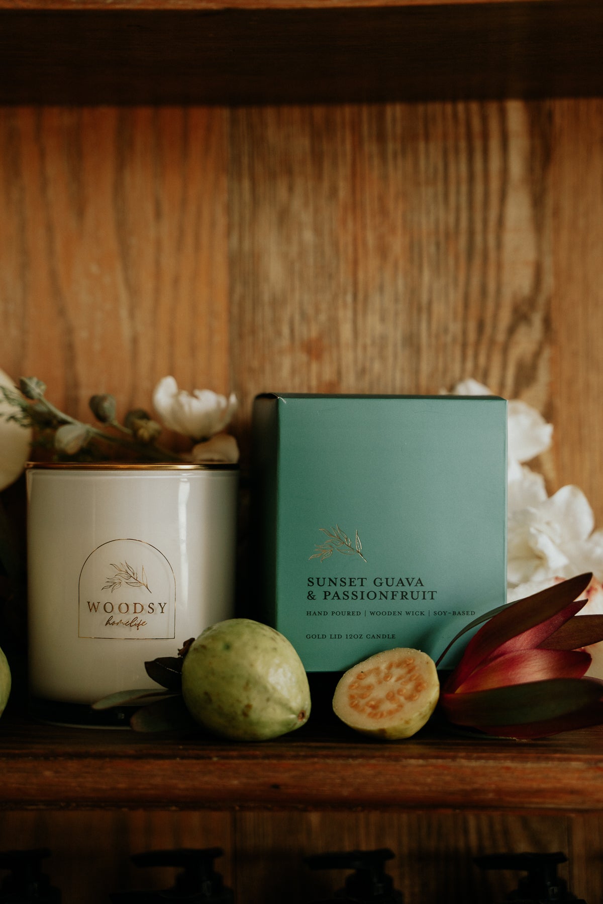 Sunset Guava & Passionfruit l Gold Lid Candle & Boutique Box