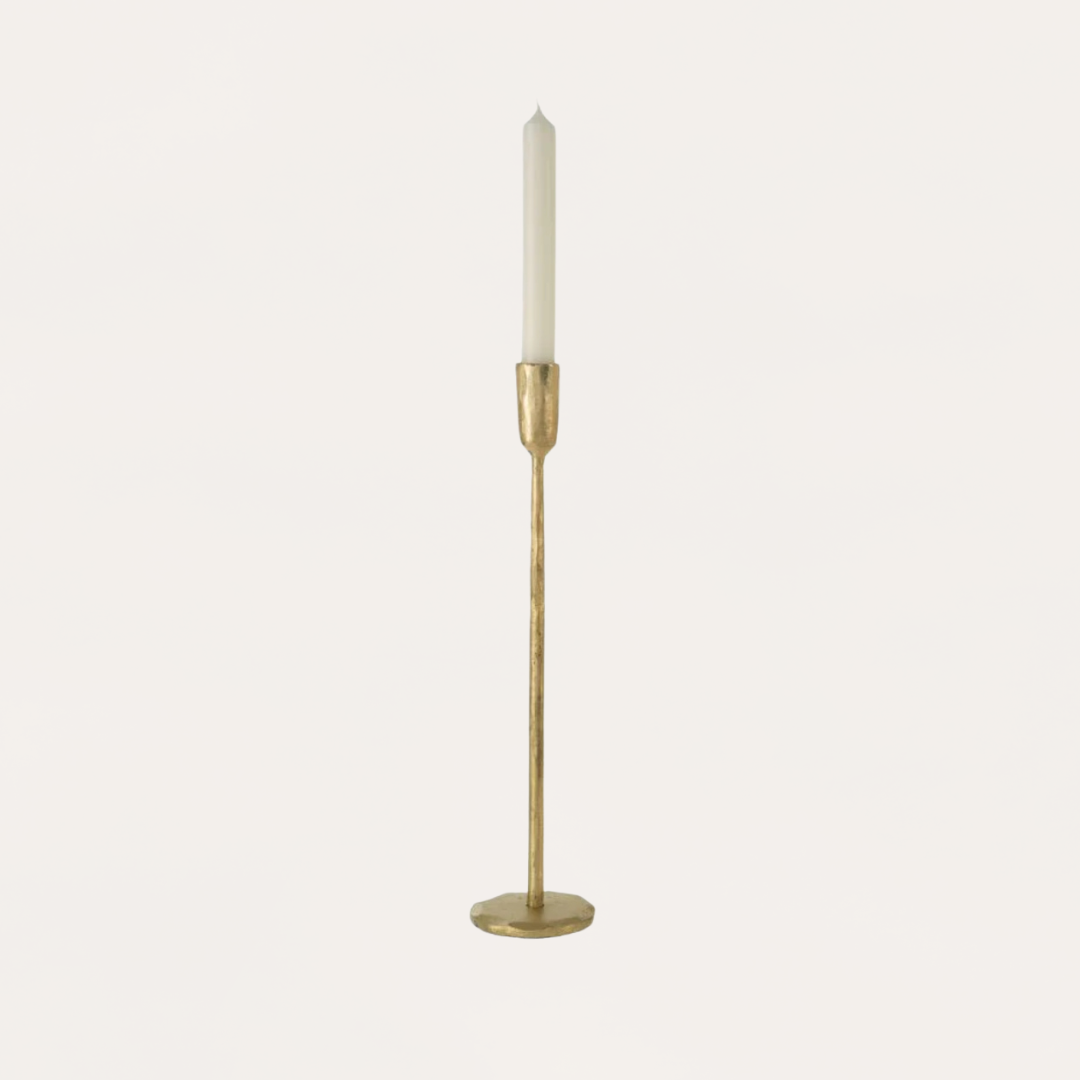 Luna Forged Candlestick - Gold