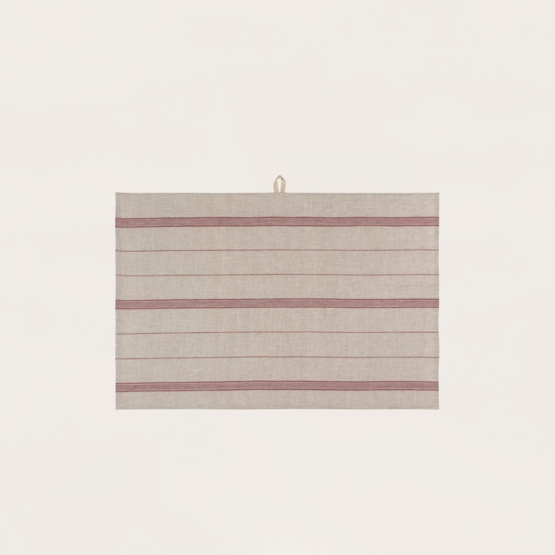 Wine Maison Stripe Linen Dishtowel