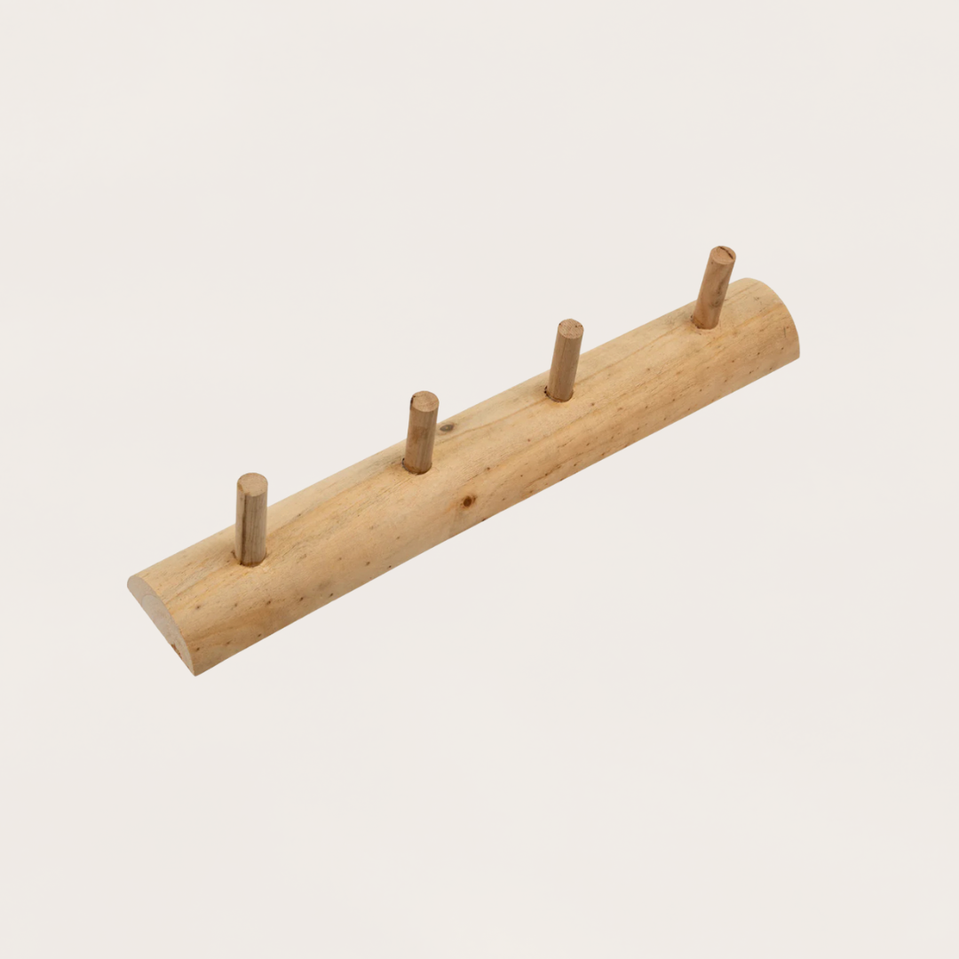 Driftwood Peg Hook - 4 Pegs