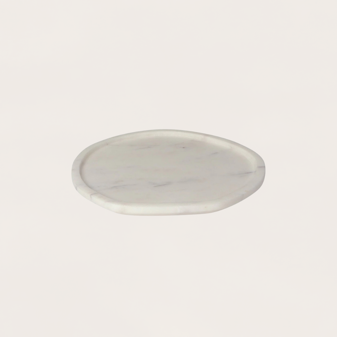 Atlas White Marble Plate