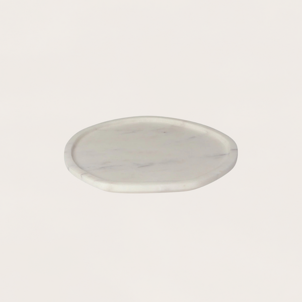 Atlas White Marble Plate