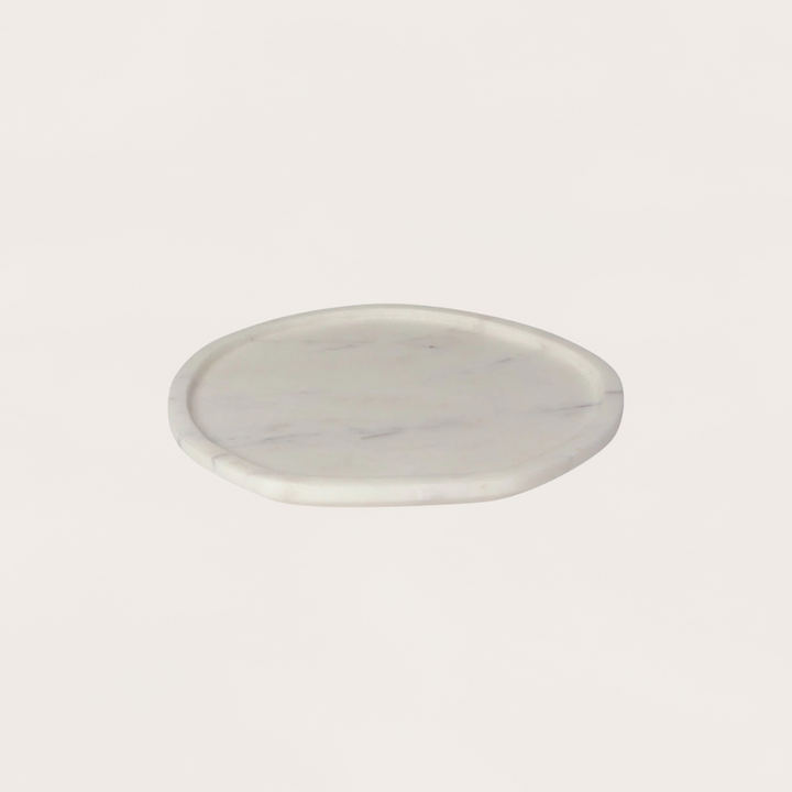 Atlas White Marble Plate