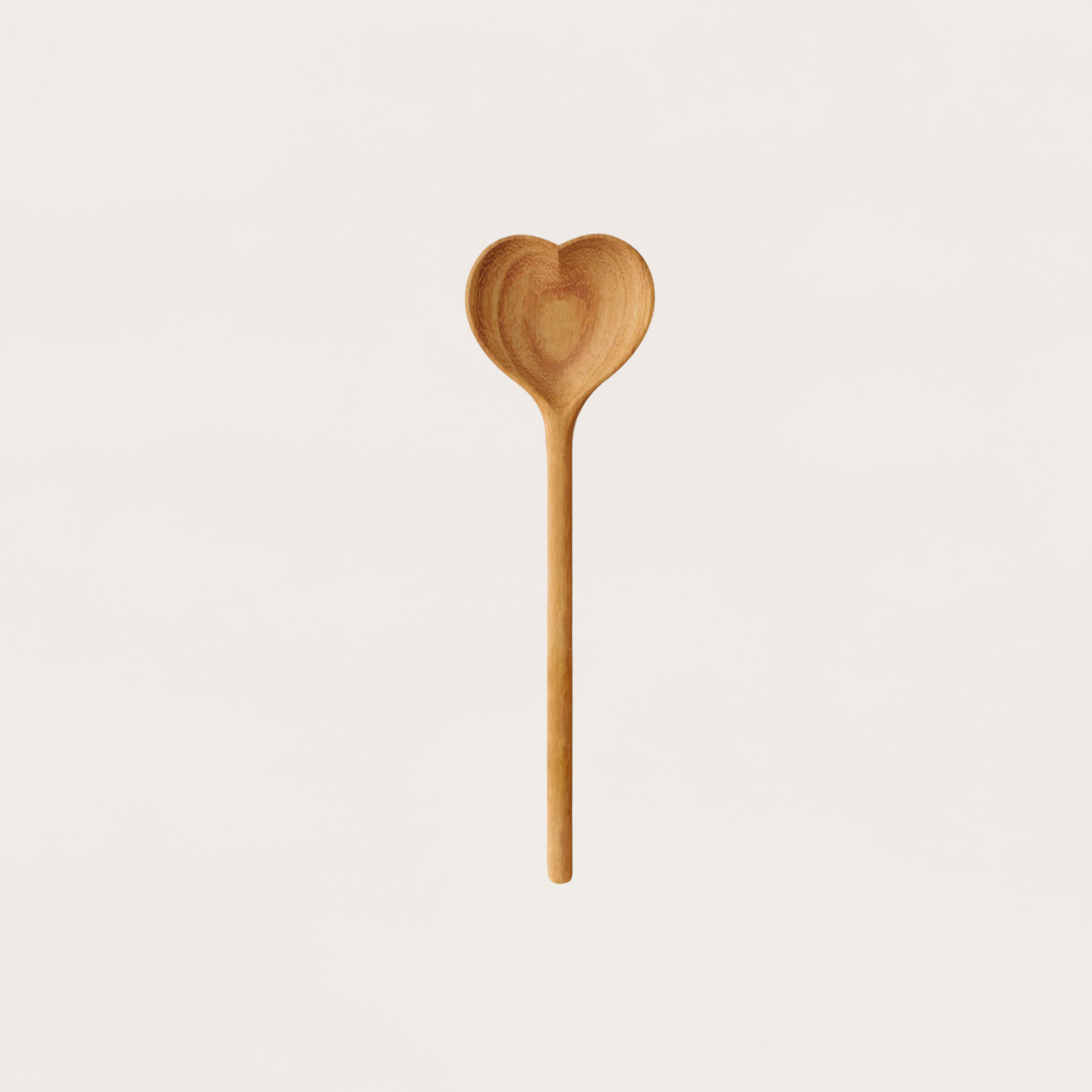 Straight Wooden Heart Spoon - 12"