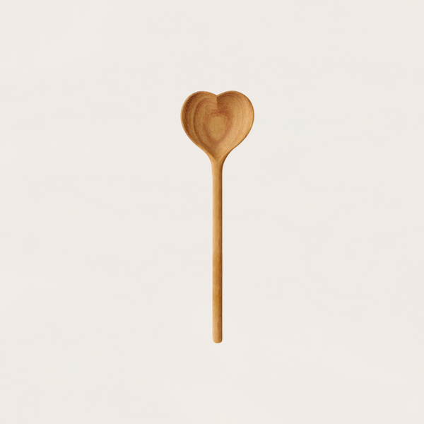 Straight Wooden Heart Spoon - 12"