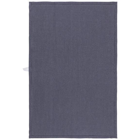 Charcoal Hemstitch Linen Dishtowel