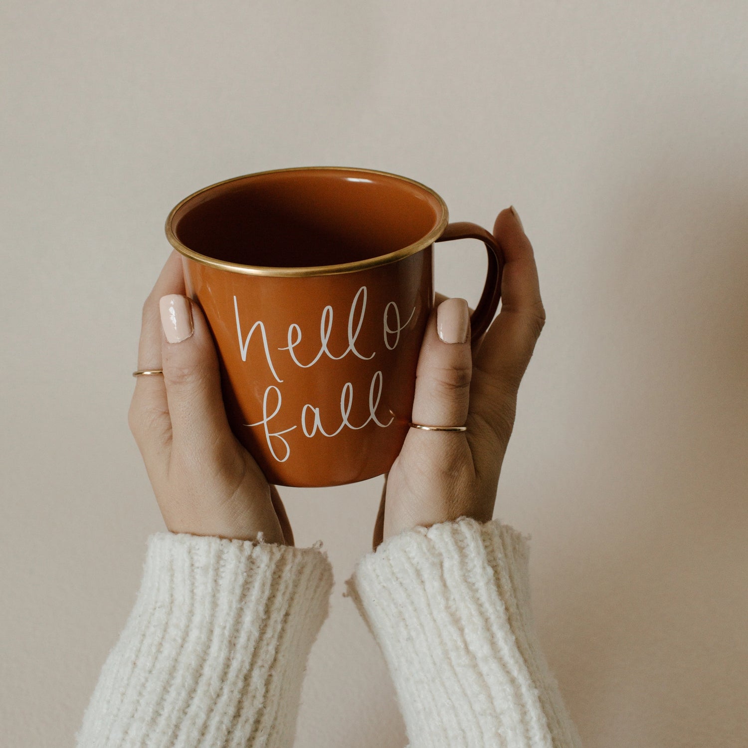 Hello Fall Burnt Orange Coffee Mug – Woodsy Home Life