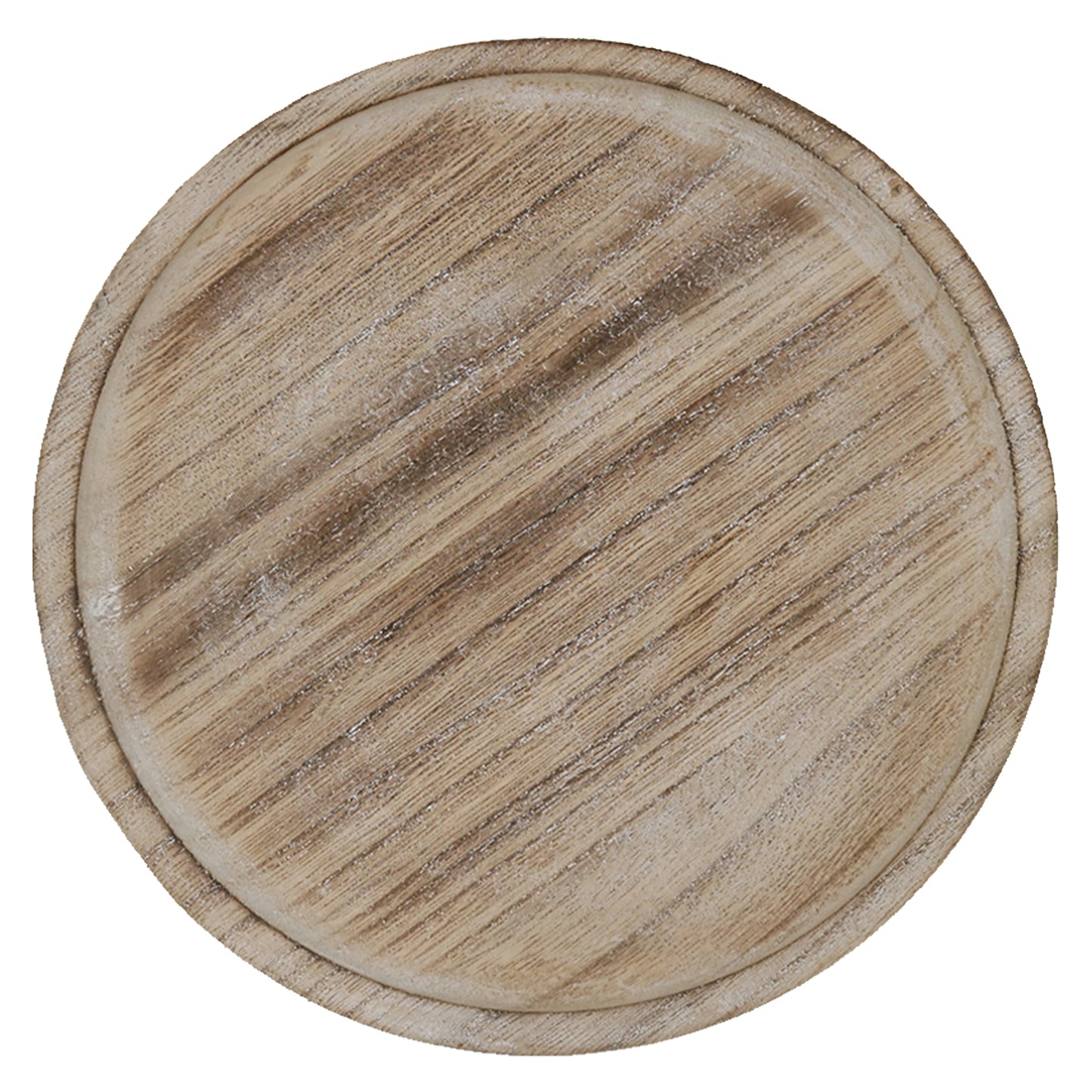 Rustic Round Wood Tray-Handmade