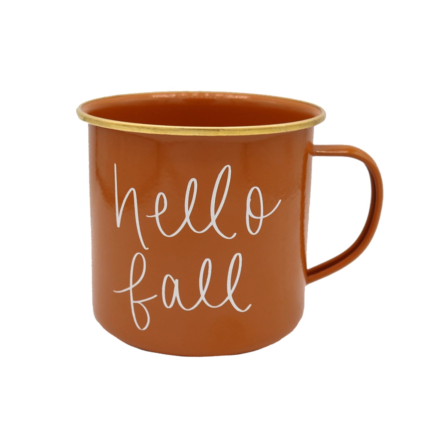 Hello Fall Burnt Orange Coffee Mug – Woodsy Home Life