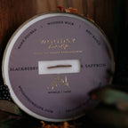 Blackberry & Saffron  l  Solid Brass 14oz Soy Candle